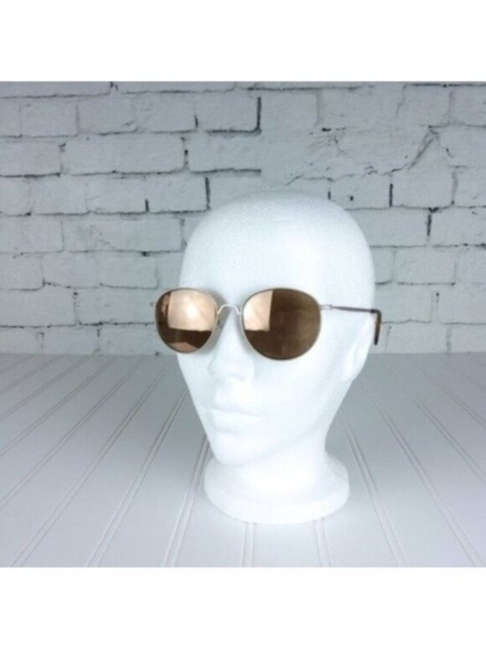 Joe's Jeans Round Wire Frame Sunglasses Pearl